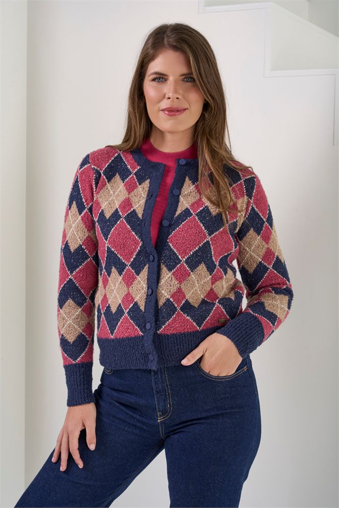 Vest boucle argyle